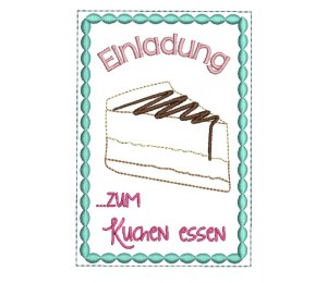 ITH - Postkarte Einladung Schokokuchen